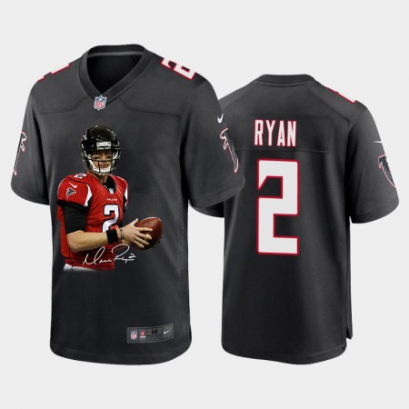 Tröjor Atlanta Falcons Matt Ryan 2 Throwback Game Special Signature - Män Tröjor Atlanta Falcons Matt Ryan 2 Throwback Game Special Signature - Män